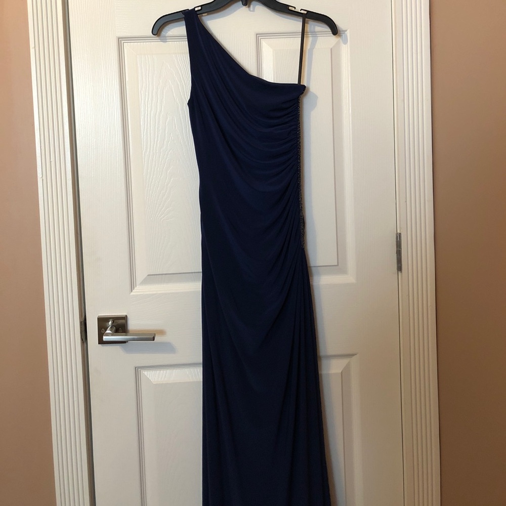 Maxi formal navy blue dress
